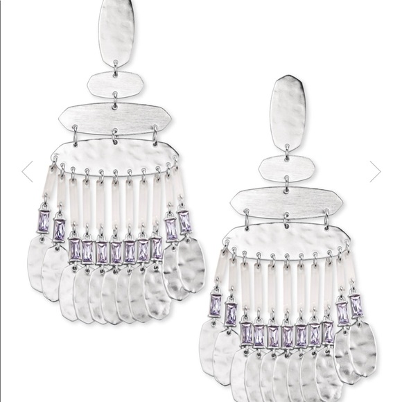 Kendra Scott Nicola Silver Statement Earrings 🤩‼️ - Picture 2 of 8